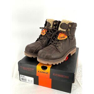 Lugz Women’s Flexastride Mallard Boots Size 7.5M Coffee Bean/Cream/Gum Slip Resi